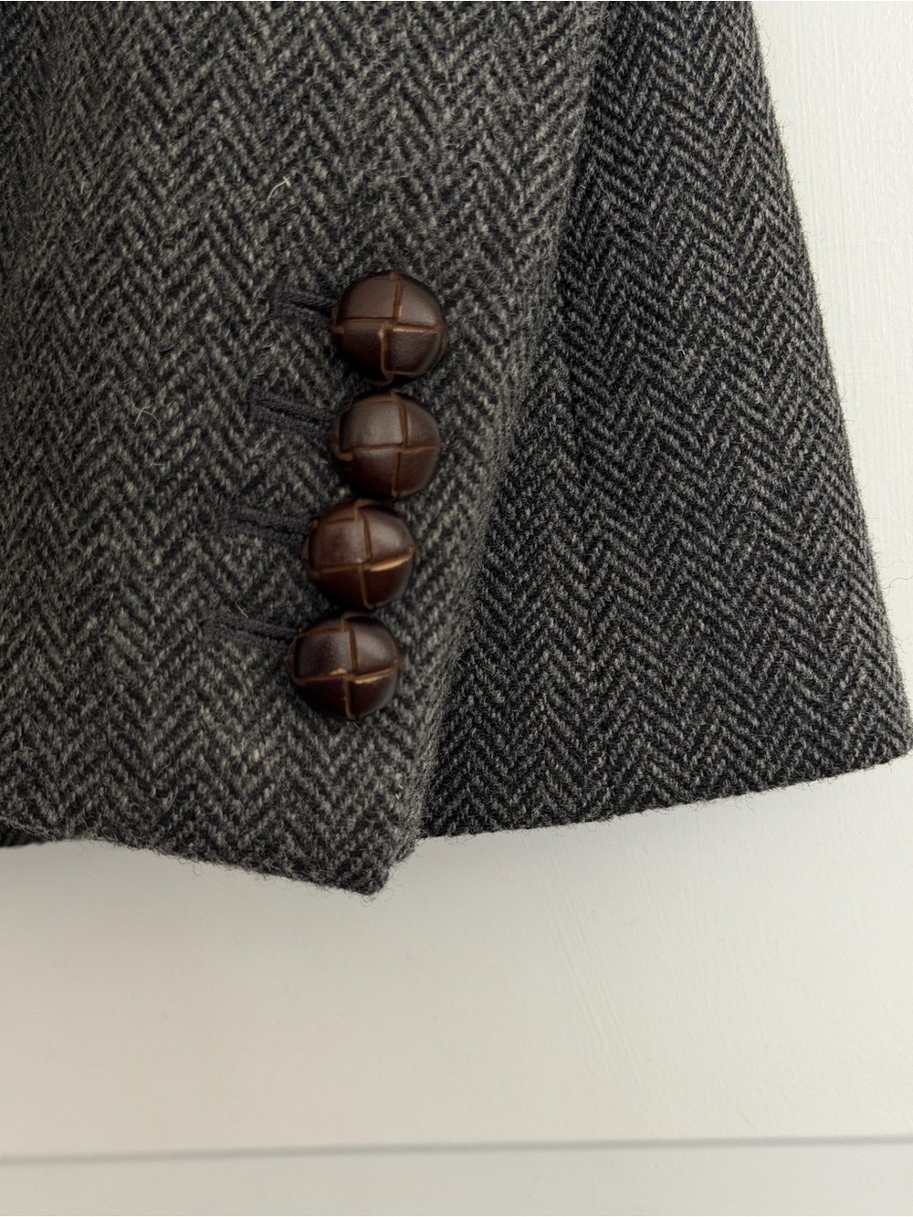 J. Crew 100% Wool Hack ing Blazer in Gray Herringbone Size 6 Preppy Academia - Picture 8 of 15